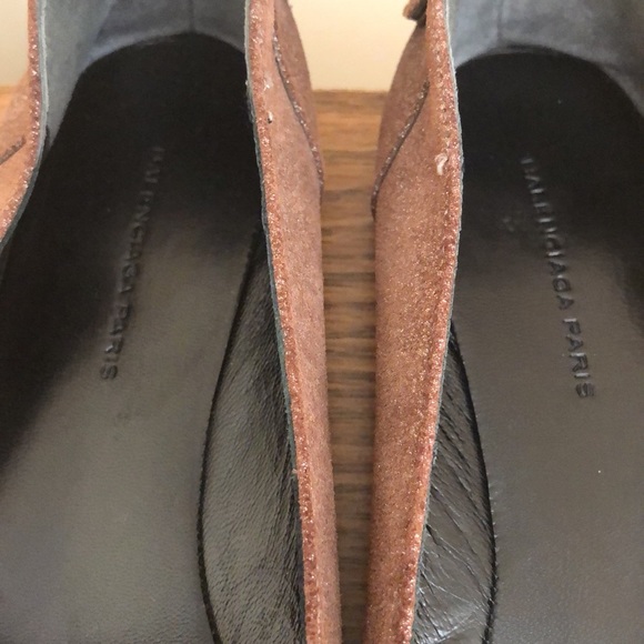 Balenciaga Brown and Metallic Flats EU 38 1/2 - Picture 6 of 16
